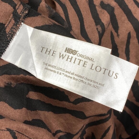 Banana Republic Women’s Wrap Maxi Dress – The White Lotus Zebra Print – Brown SP - Picture 2 of 11